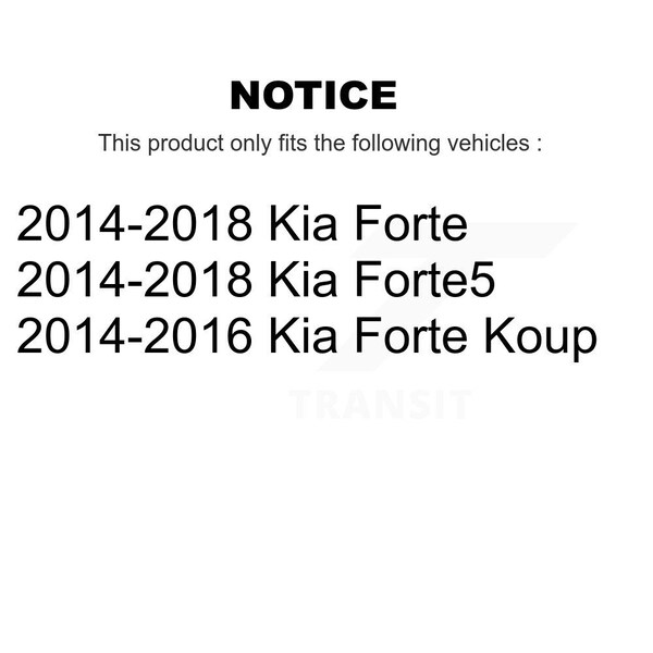 Front Bearing Lower Ball Joint Outer Tie Rod End Link Kit 8Pc For Kia Forte Forte5 Koup